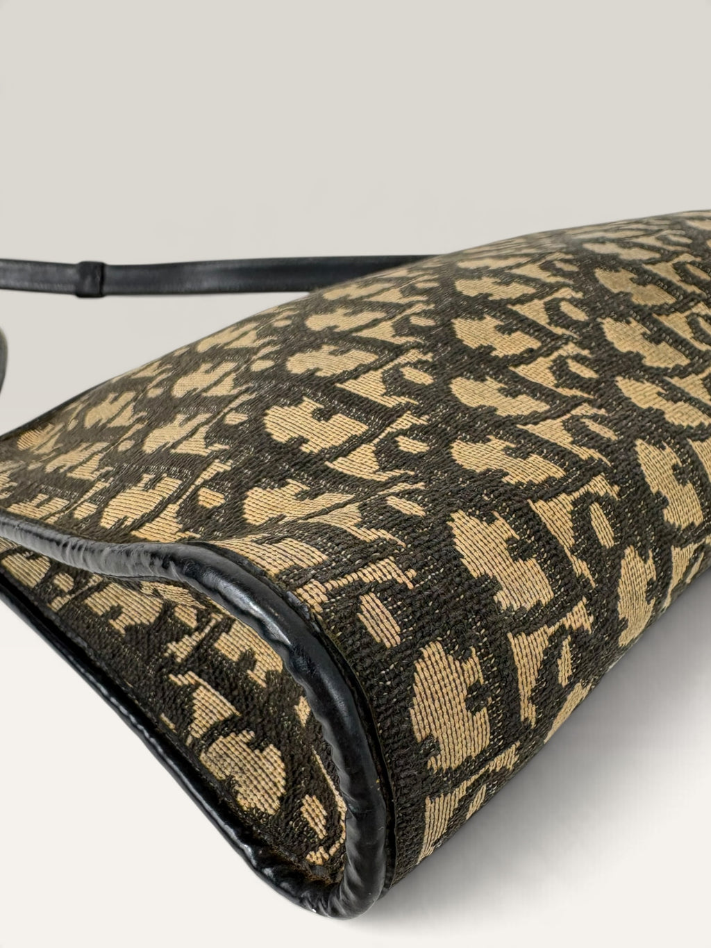 Vintage Christian Dior Trotter Monogram Canvas Shoulder Bag