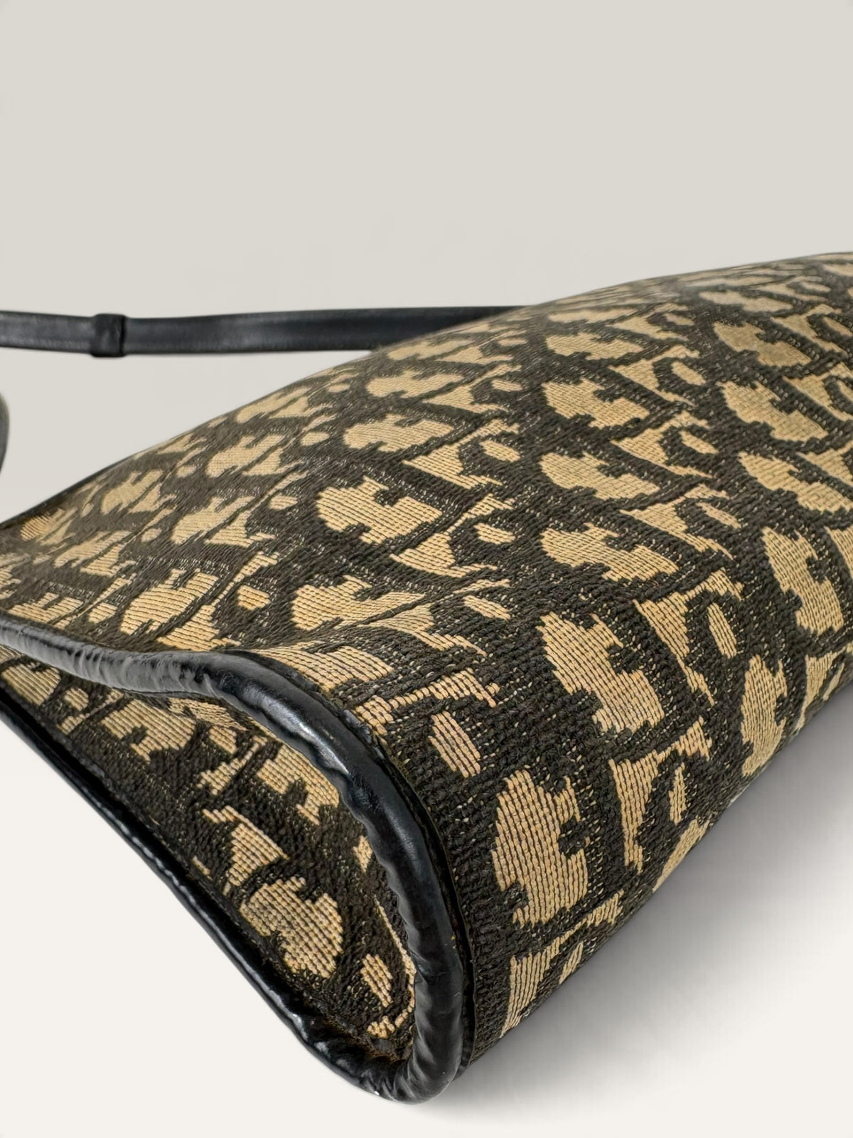 Vintage Christian Dior Trotter Monogram Canvas Shoulder Bag
