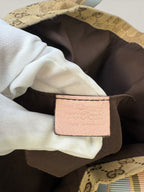 Gucci GG canvas tote bag with blue and pink web stripe handles - image 11 of 14