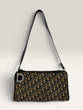 Vintage Christian Dior Trotter Monogram Canvas Shoulder Bag