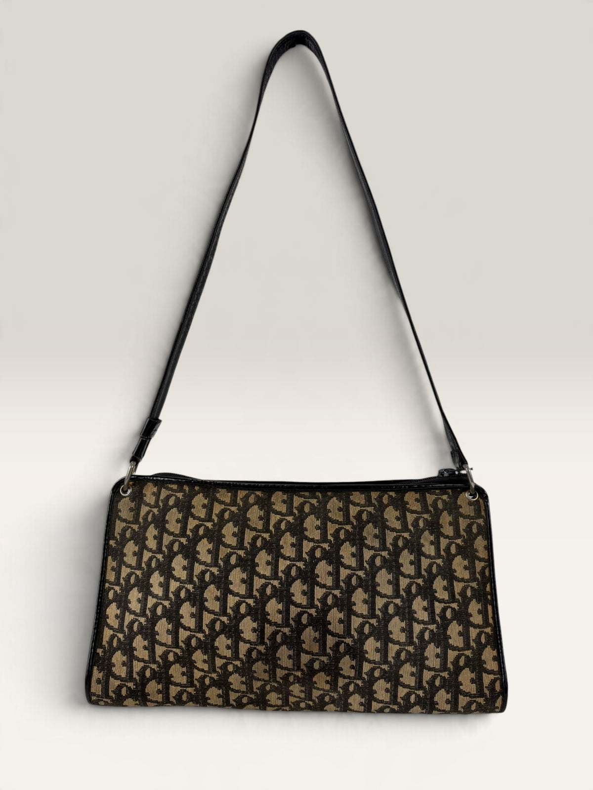 Vintage Christian Dior Trotter Monogram Canvas Shoulder Bag