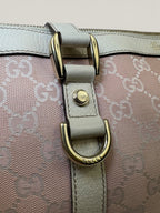 Gucci Abbey pink and beige GG canvas tote bag with leather trim - image 13 of 20