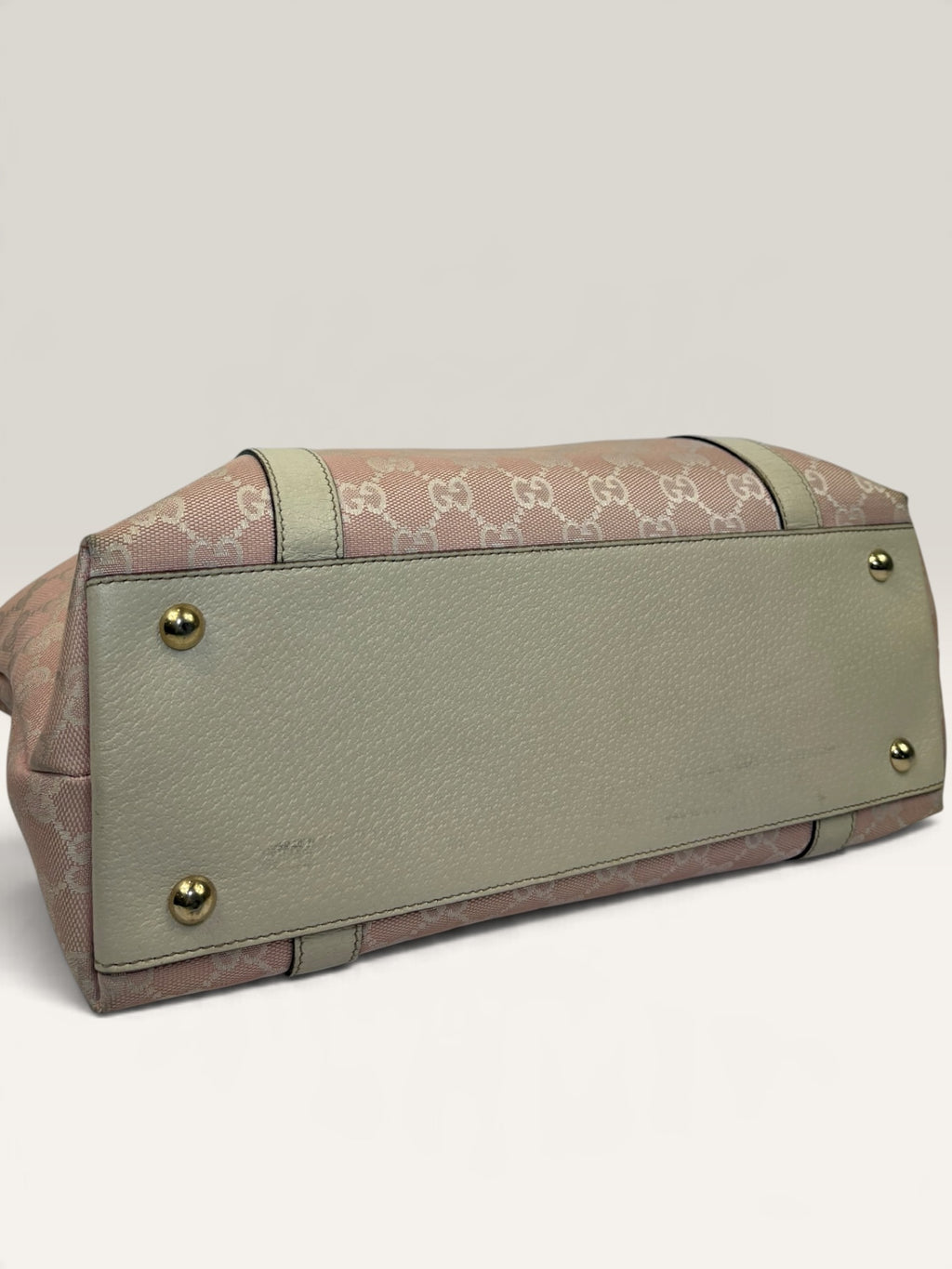 Gucci Abbey pink and beige GG canvas tote bag with leather trim - image 7 of 20