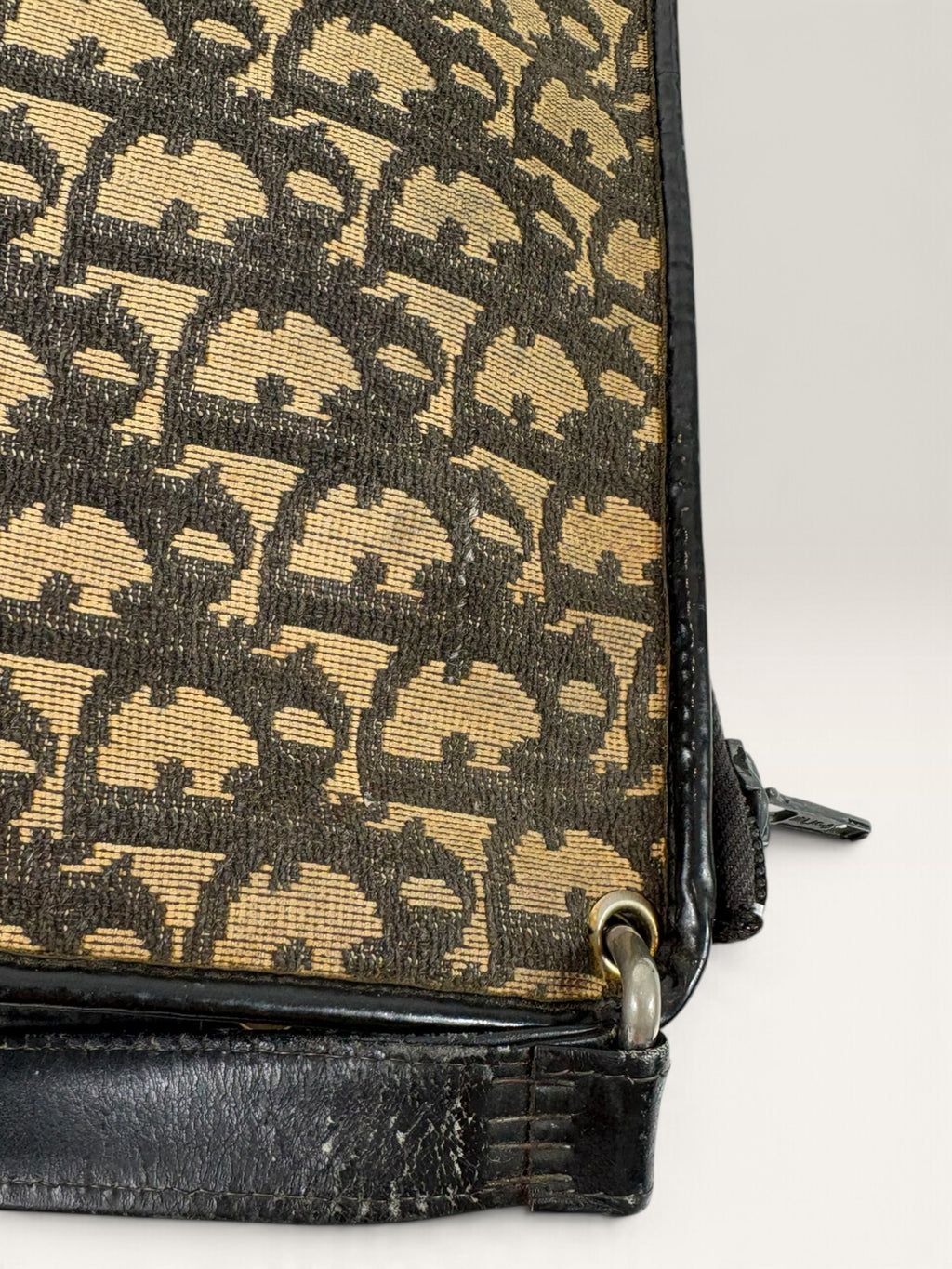 Vintage Christian Dior Trotter Monogram Canvas Shoulder Bag