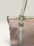 Gucci Abbey pink and beige GG canvas tote bag with leather trim - image 6 of 20